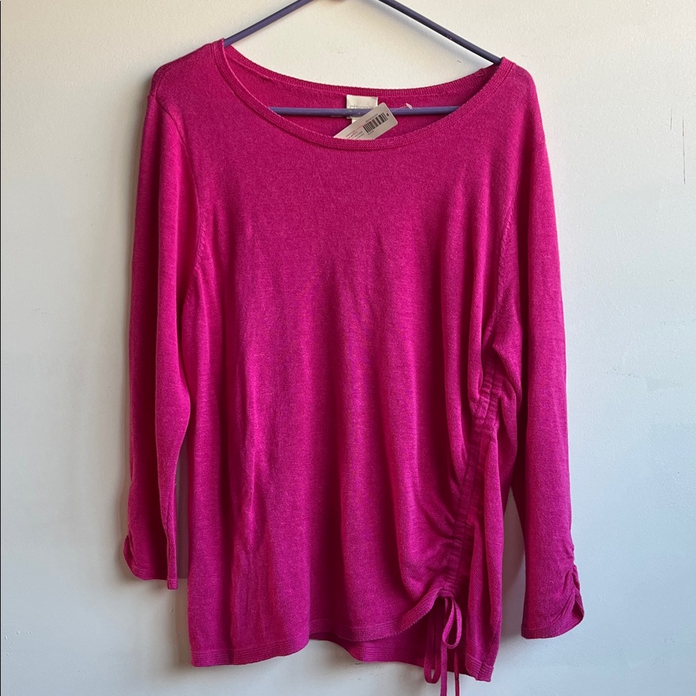 Chico's Vibrant Pink Long Sleeve Top